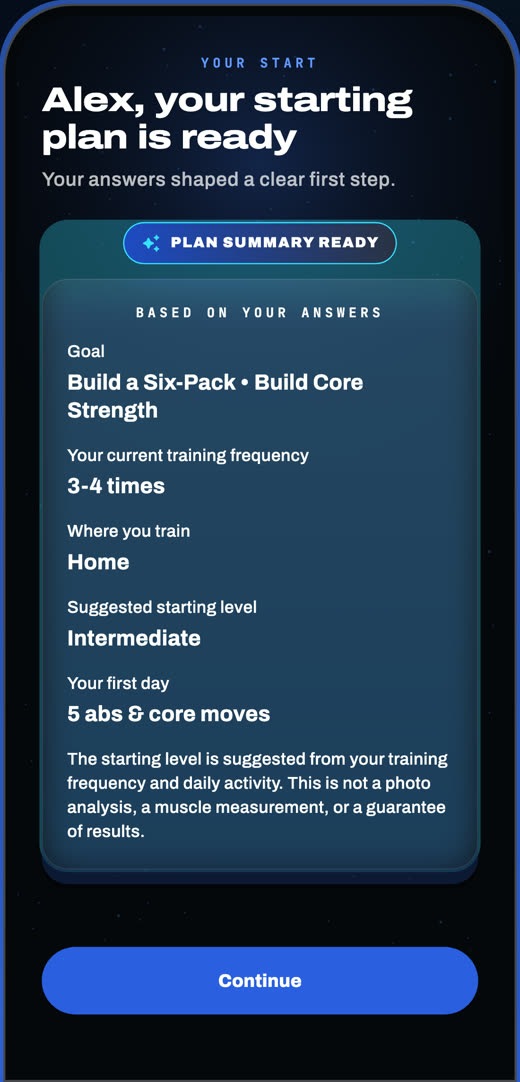 Your starting plan is ready