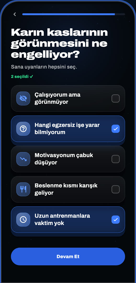 Karın kaslarının görünmesini ne engelliyor?
