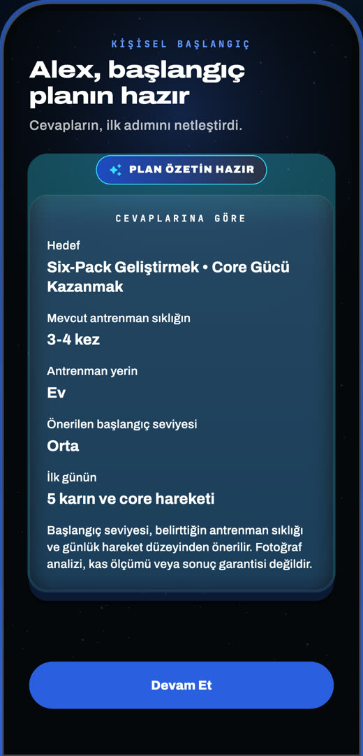 Başlangıç planın hazır
