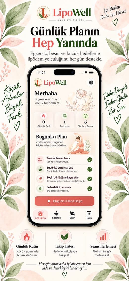 LipoWell home: your daily plan